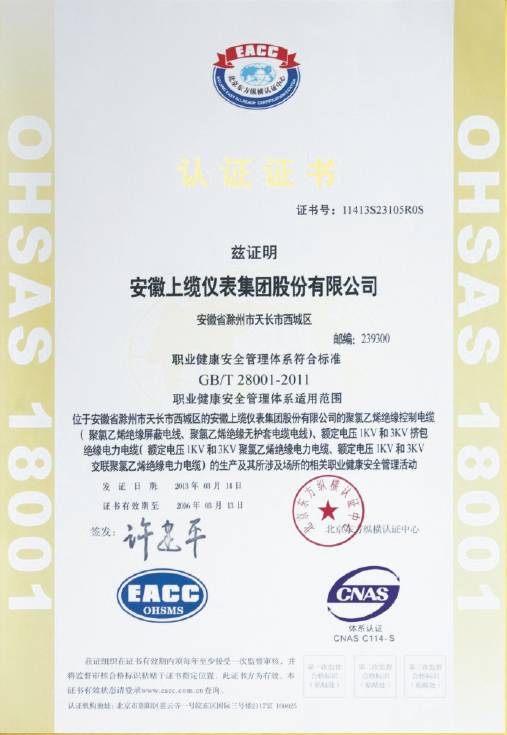 職業健康安全管理體系